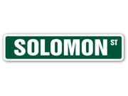 SOLOMON Street Sign name kids childrens room door bedroom girls boys gift