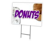 DONUTS1 18 x24 Yard Sign Stake outdoor plastic coroplast window