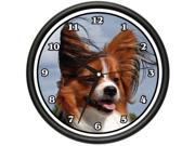 PAPILLION Wall Clock dog doggie pet breed gift