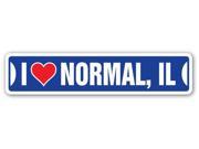 I LOVE NORMAL ILLINOIS Street Sign il city state us wall road décor gift