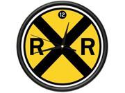 RAILROAD Wall Clock sign crossing xing model track rr
