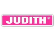 JUDITH Street Sign name kids childrens room door bedroom girls boys gift