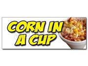 24 CORN IN A CUP DECAL sticker mexican street grilled elote vegetarian veg