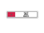 SAL? MOROCCO Street Sign Moroccan flag city country road wall gift