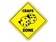 CRAPS ZONE Sign casino game dice card room gambling
