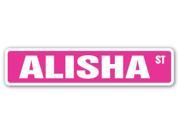 ALISHA Street Sign name kids childrens room door bedroom girls boys gift