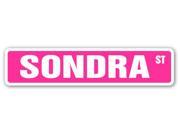 SONDRA Street Sign name kids childrens room door bedroom girls boys gift