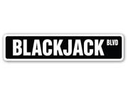 BLACKJACK Street Sign cards casino gamble 21 chips gift
