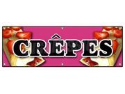 72 CREPES BANNER SIGN crepe thin pancake strawberry chocolate crispa signs