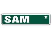 SAM Street Sign name kid child boy girl room bedroom gift
