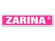 ZARINA Street Sign name kids childrens room door bedroom girls boys gift