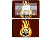 Mightyskins Protective Vinyl Skin Decal Cover for Blackberry Playbook Tablet 7 LCD WiFi wrap sticker skins Burning Skull