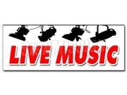 12 LIVE MUSIC DECAL sticker band trio rock and roll swing no cover cocktails