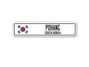 POHANG SOUTH KOREA Street Sign South Korean flag city country road wall gift