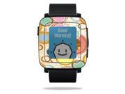 MightySkins Protective Vinyl Skin Decal for Pebble Time Smart Watch cover wrap sticker skins Bubble Gum
