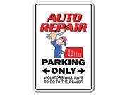 AUTO REPAIR Parking Sign gag novelty gift funny technician mechanic shop car