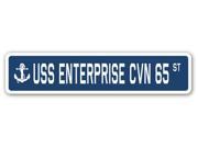 USS ENTERPRISE CVN 65 Street Sign navy ship veteran sailor vet usn gift