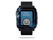 MightySkins Protective Vinyl Skin Decal for Pebble Time Smart Watch cover wrap sticker skins Stone Waves