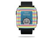 MightySkins Protective Vinyl Skin Decal for Pebble Time Smart Watch cover wrap sticker skins Candy Chevron