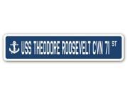 USS THEODORE ROOSEVELT CVN 71 Street Sign navy ship veteran sailor vet usn gift