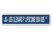 USS GLENARD P LIPSCOMB SSN 685 Street Sign navy ship veteran sailor vet usn gift