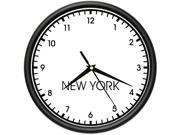 NEW YORK TIME Wall Clock world time zone clock office business