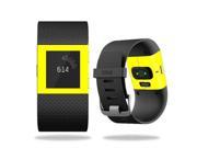 MightySkins Protective Vinyl Skin Decal for Fitbit Surge Watch cover wrap sticker skins Solid Yellow