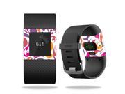 MightySkins Protective Vinyl Skin Decal for Fitbit Surge Watch cover wrap sticker skins Swirly Girly