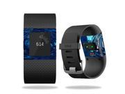 MightySkins Protective Vinyl Skin Decal for Fitbit Surge Watch cover wrap sticker skins Blue Vortex