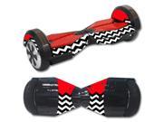 MightySkins Protective Vinyl Skin Decal for Self Balancing Board Scooter Hover 2 wheel mini board unicycle bluetooth wrap cover sticker Red Chevron