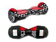 MightySkins Protective Vinyl Skin Decal for Self Balancing Board Scooter Hover 2 Wheel mini board unicycle bluetooth wrap cover sticker Red Chevron