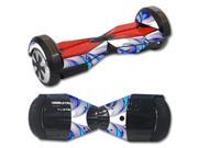 MightySkins Protective Vinyl Skin Decal for Self Balancing Board Scooter Hover 2 wheel mini board unicycle bluetooth wrap cover sticker Blue Fire