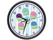 CUPCAKE 1 Wall Clock baker sweets cupcake dessert pastry bakery gag gift