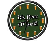 IT S BEER O CLOCK Wall Clock beer drinker drinks draft drunk pub liquor gift