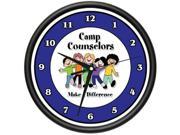 CAMP COUNSELOR Wall Clock summer camp tent kids children gift