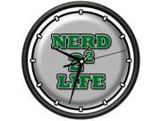 NERD Wall Clock geek for life genuis smart smarty pants book smart gag gift