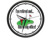 RETIRED 1 Wall Clock retiree retirement senior citizen work free old man gift