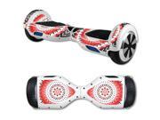 MightySkins Protective Vinyl Skin Decal for Hover Board Self Balancing Scooter mini 2 wheel x1 razor wrap cover sticker Red Aztec