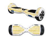 MightySkins Protective Vinyl Skin Decal for Hover Board Self Balancing Scooter mini 2 wheel x1 razor wrap cover sticker Gold Stripes