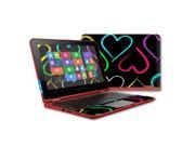 MightySkins Protective Vinyl Skin Decal for HP Pavilion x360 11t Touch Laptop case wrap cover sticker skins Hearts