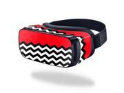 MightySkins Protective Vinyl Skin Decal for Samsung Gear VR Original cover wrap sticker skins Red Chevron