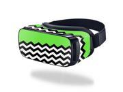MightySkins Protective Vinyl Skin Decal for Samsung Gear VR Original cover wrap sticker skins Lime Chevron