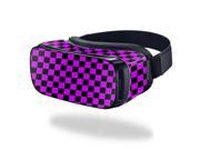 MightySkins Protective Vinyl Skin Decal for Samsung Gear VR Original cover wrap sticker skins Purple Check