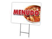 MENUDO 18 x24 Yard Sign Stake outdoor plastic coroplast window