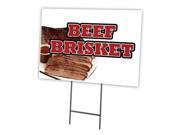 BEEF BRISKET 18 x24 Yard Sign Stake outdoor plastic coroplast window