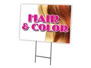 HAIR COLOR 18 x24 Yard Sign Stake outdoor plastic coroplast window