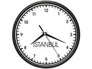 ISTANBUL TIME Wall Clock world time zone clock office business