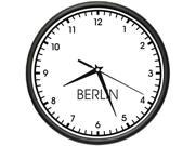 BERLIN TIME Wall Clock world time zone clock office business