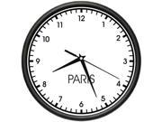 PARIS TIME Wall Clock world time zone clock office business