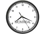 MONTREAL TIME Wall Clock world time zone clock office business